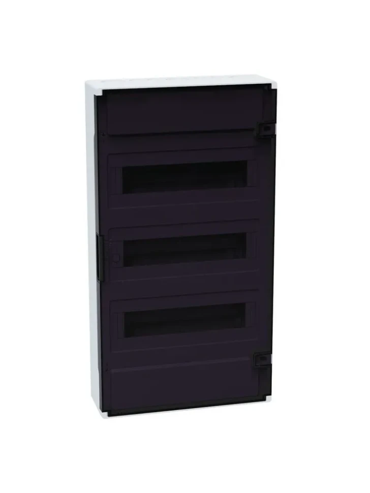 Щит навесной 36 модуля белый с прозрачной черной дверцей OptiBox Pro 36-NKR-IP40