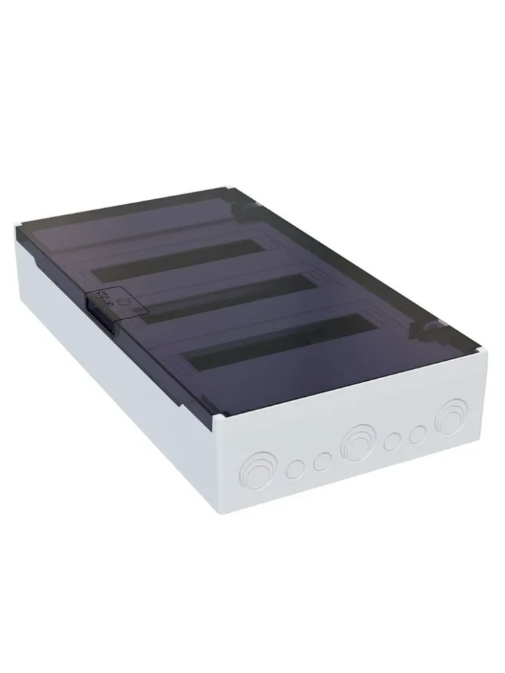 Щит навесной 36 модуля белый с прозрачной черной дверцей OptiBox Pro 36-NKR-IP40