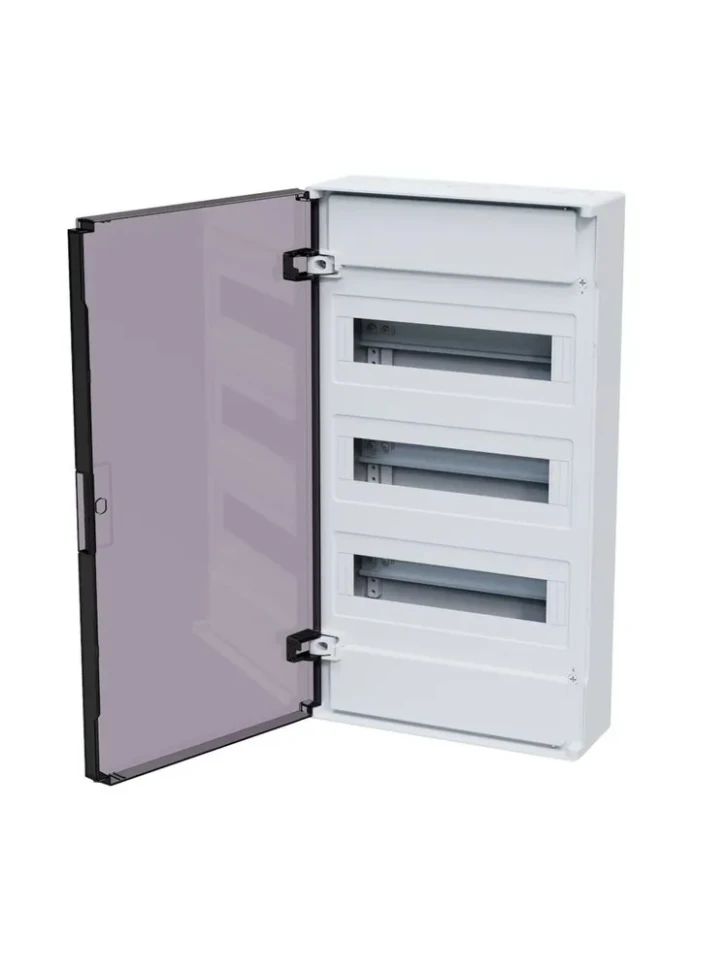 Щит навесной 36 модуля белый с прозрачной черной дверцей OptiBox Pro 36-NKR-IP40