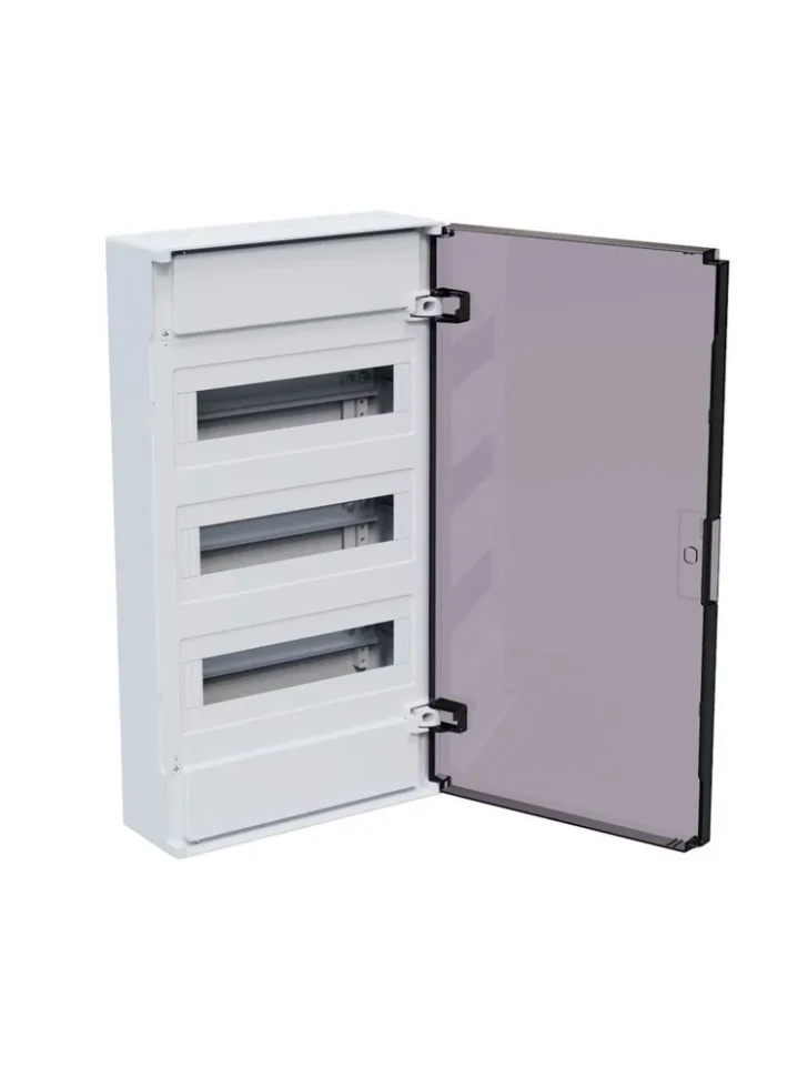 Щит навесной 36 модуля белый с прозрачной черной дверцей OptiBox Pro 36-NKR-IP40