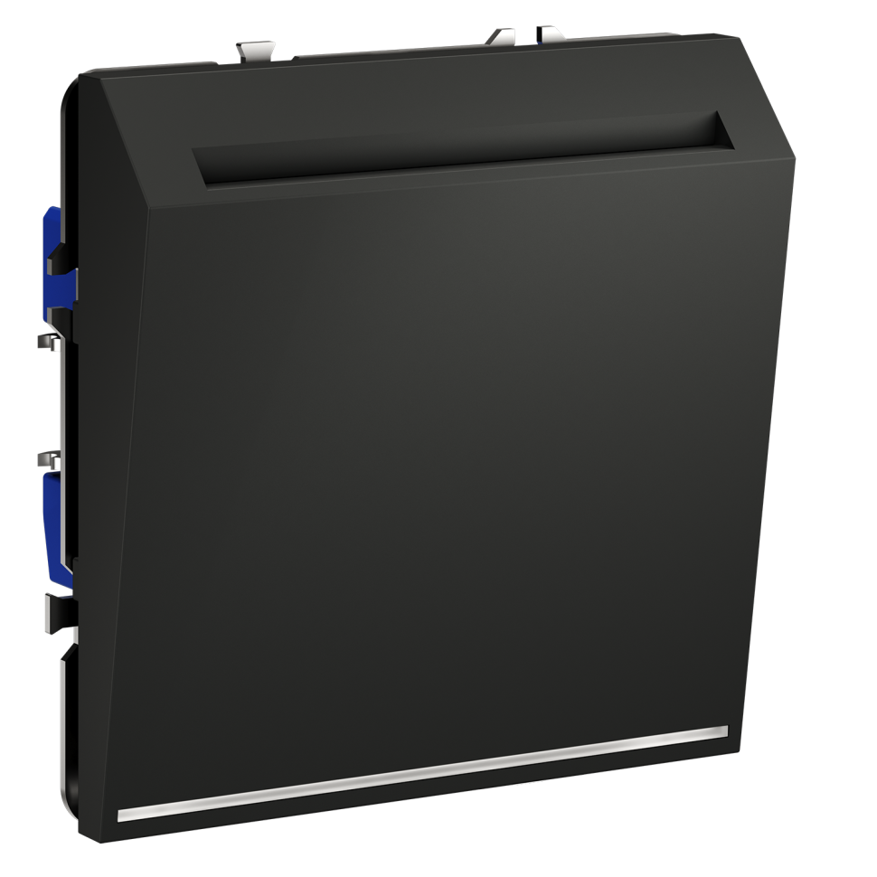 Выключатель встраиваемый VOLTUM S70 карточный 16А, (графит)