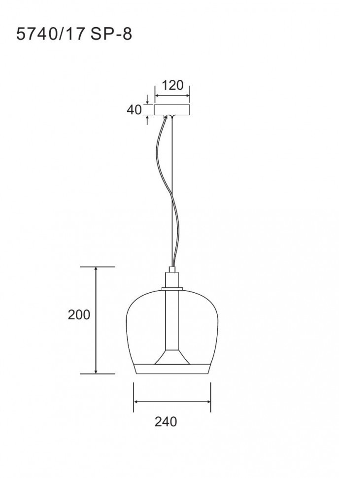 Подвесной светильник Divinare Sonata 5740/17 SP-8