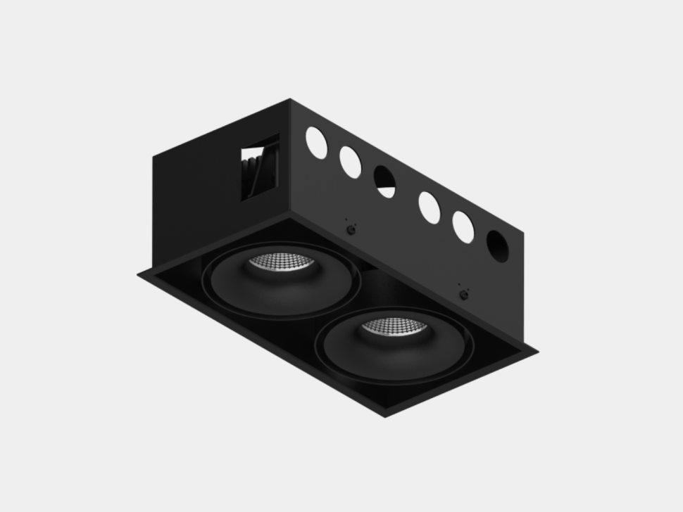  SWG PRO Корпус светильника потолочный встраиваемый  поворотный,Черный, IP20, COMBO-CRD2-BL