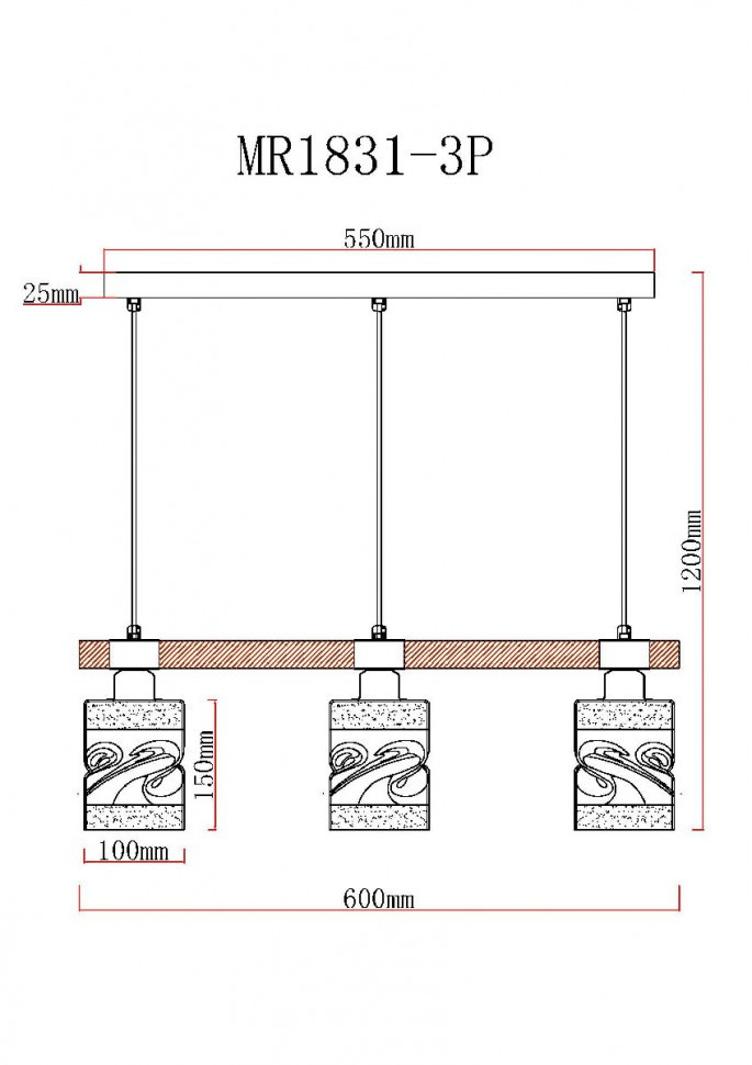 Подвесной светильник MyFar Olivia MR1831-3P