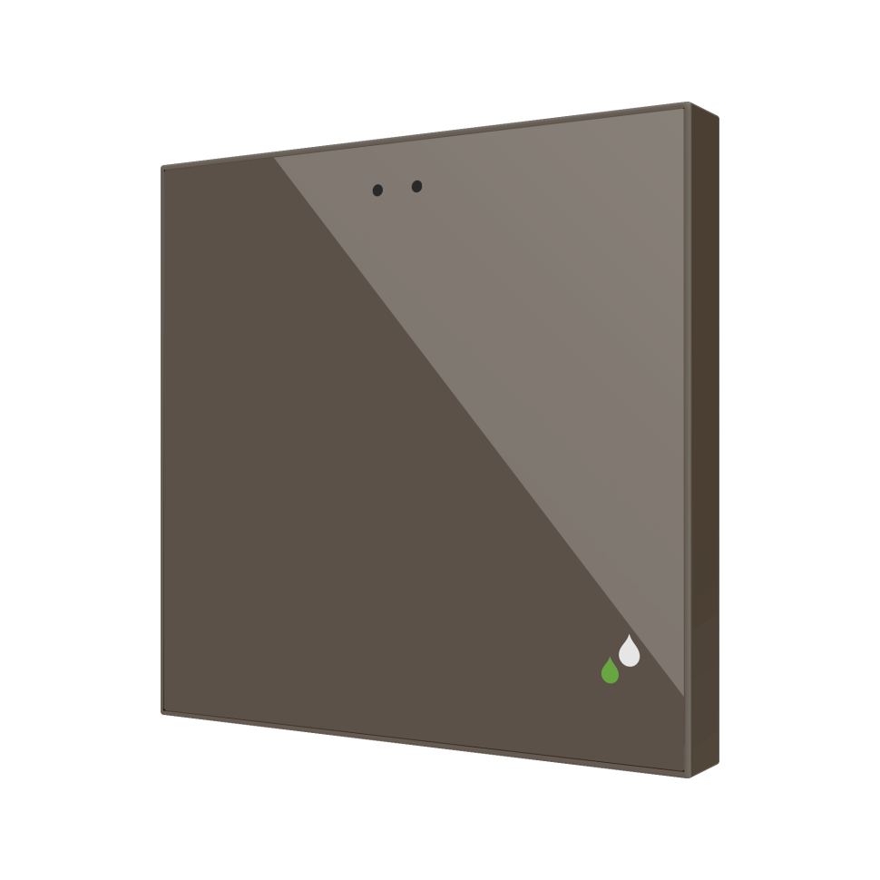 Zennio ZSFSENV2M Flat Sensato v2. Датчик влажности и температуры KNX для скрытого монтажа, мокко