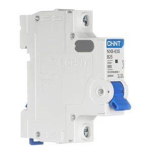 Автоматический выключатель CHINT NXB-63S 1P 25А 4.5kA 230В х-ка B (R) 296699