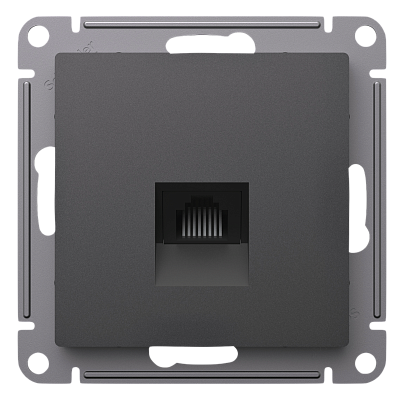 Розетка Schneider Electric Atlas Design RJ-45 кат. 5е, Базальт ATN001483