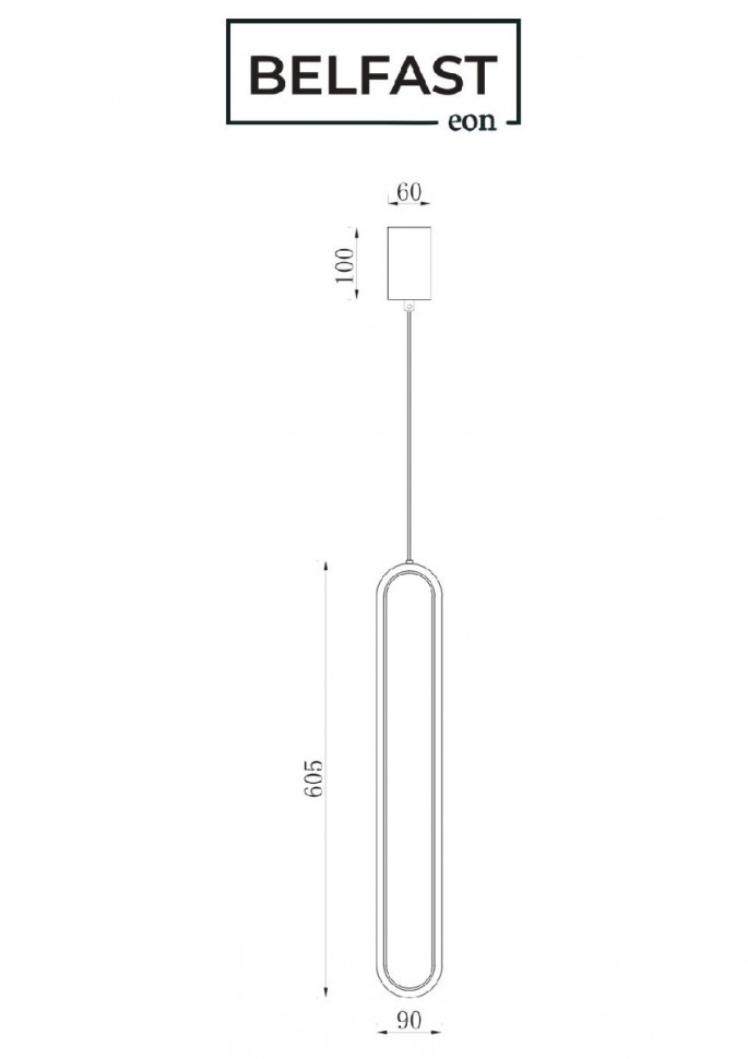 Подвесной светильник Belfast Nevis 86227-1W-60 BL