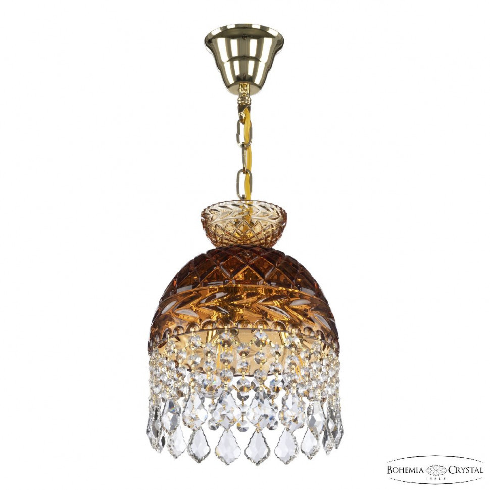 Подвесной светильник Bohemia Ivele Crystal 5478/22 G Amber/M-1F Leafs