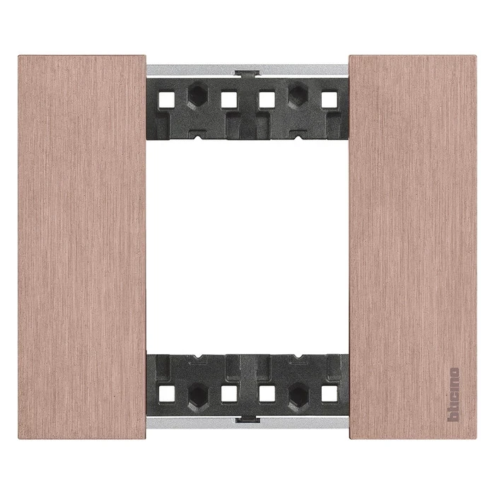 Рамка одинарная (2 мод) с суппортом немецкий стандарт Bticino Living Now медь 