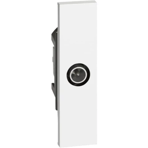 Розетка телевизионная TV проходная 1 модуль. Цвет Белый. Bticino серия Living Now