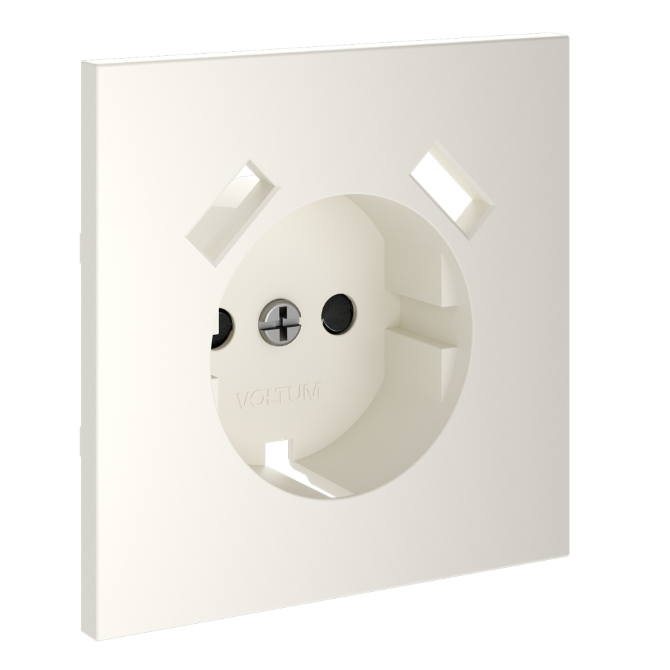 Накладка для розетки с заземлением и защитными шторками, с USB A+A, S70 (хлопок)