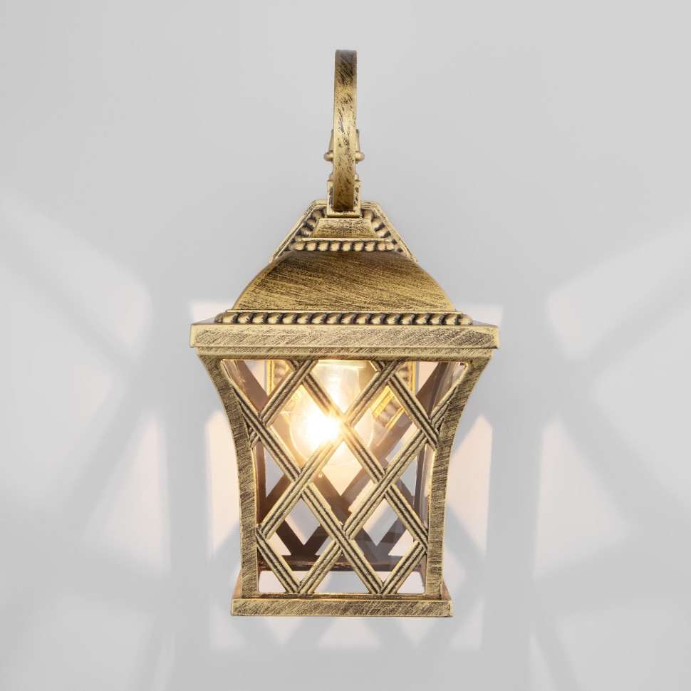 Уличный настенный светильник Cassiopeya D черное золото IP44 Cassiopeya D черное золото