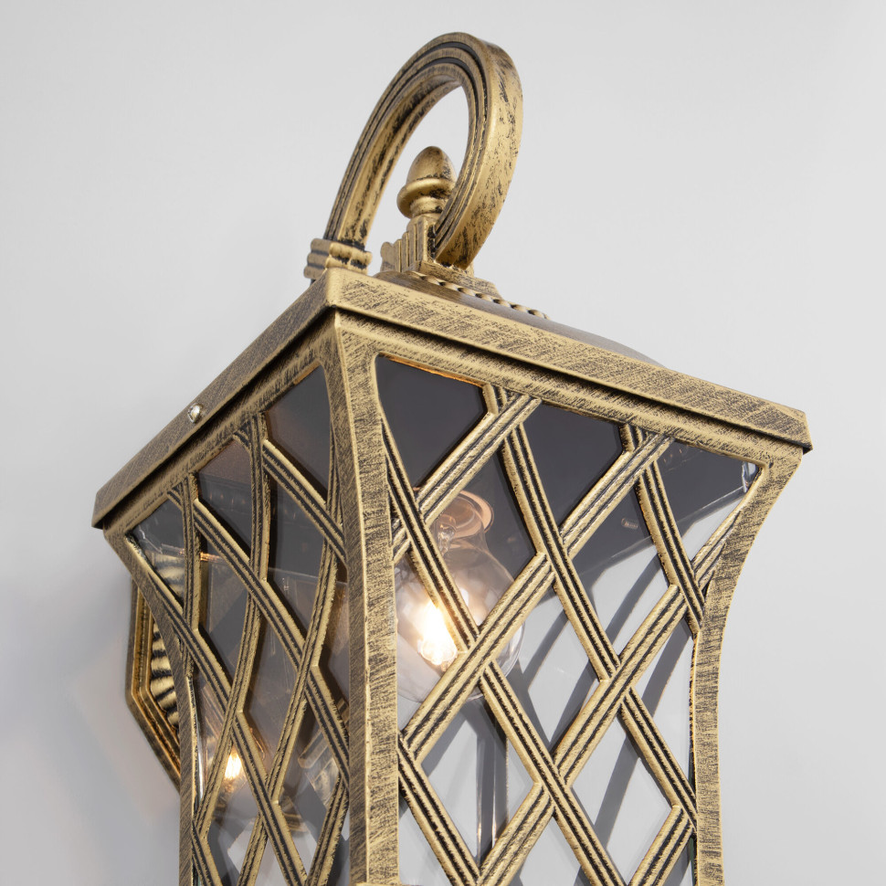 Уличный настенный светильник Cassiopeya D черное золото IP44 Cassiopeya D черное золото