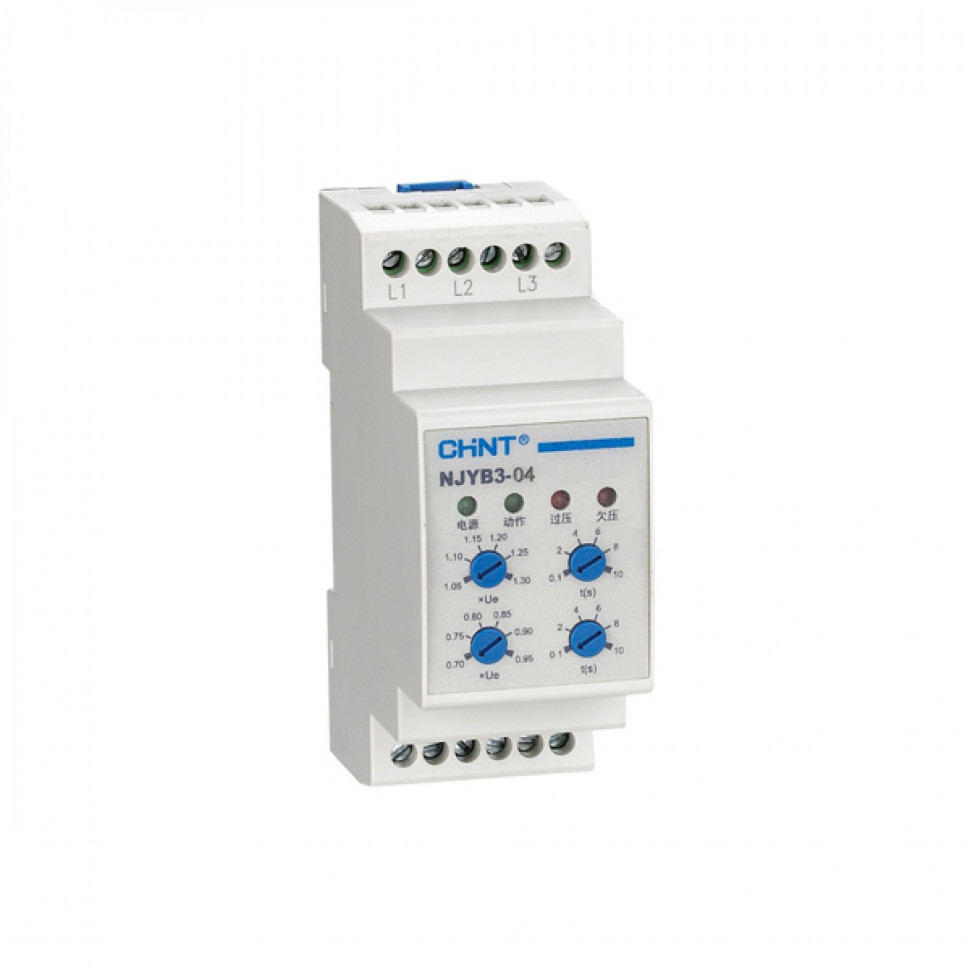 Реле контроля фаз CHINT NJYB3-8 (L1, L2, L3) AC380V 697027