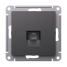 Розетка Schneider Electric Atlas Design RJ-45 кат. 6a, Базальт ATN001486