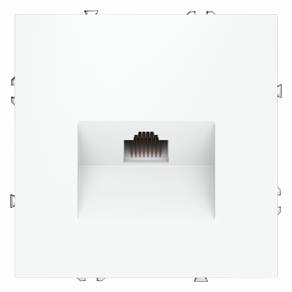 Розетка компьютерная встраиваемая VOLTUM S70 RJ45 кат.6, (белый матовый) VLS060102