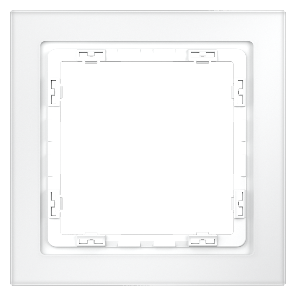 Рамка стеклянная VOLTUM S70 на 1 пост, (белый,матовый,стекло)