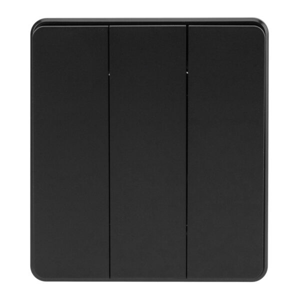 KRANZ ROUND Выключатель 3 кл 10А с/у оникс  KR-78-0707-3