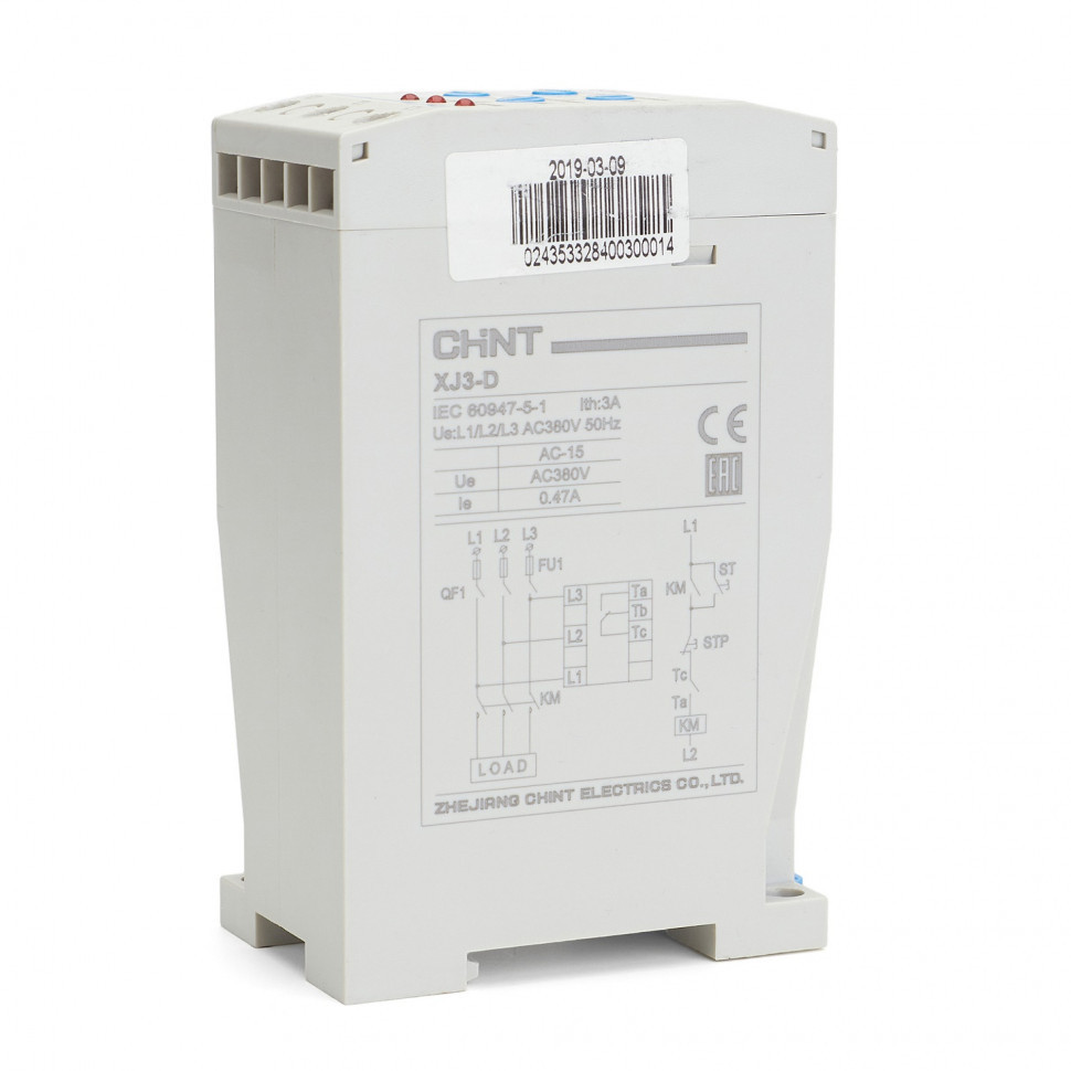 Реле контроля фаз CHINT XJ3-D AC380V 284003