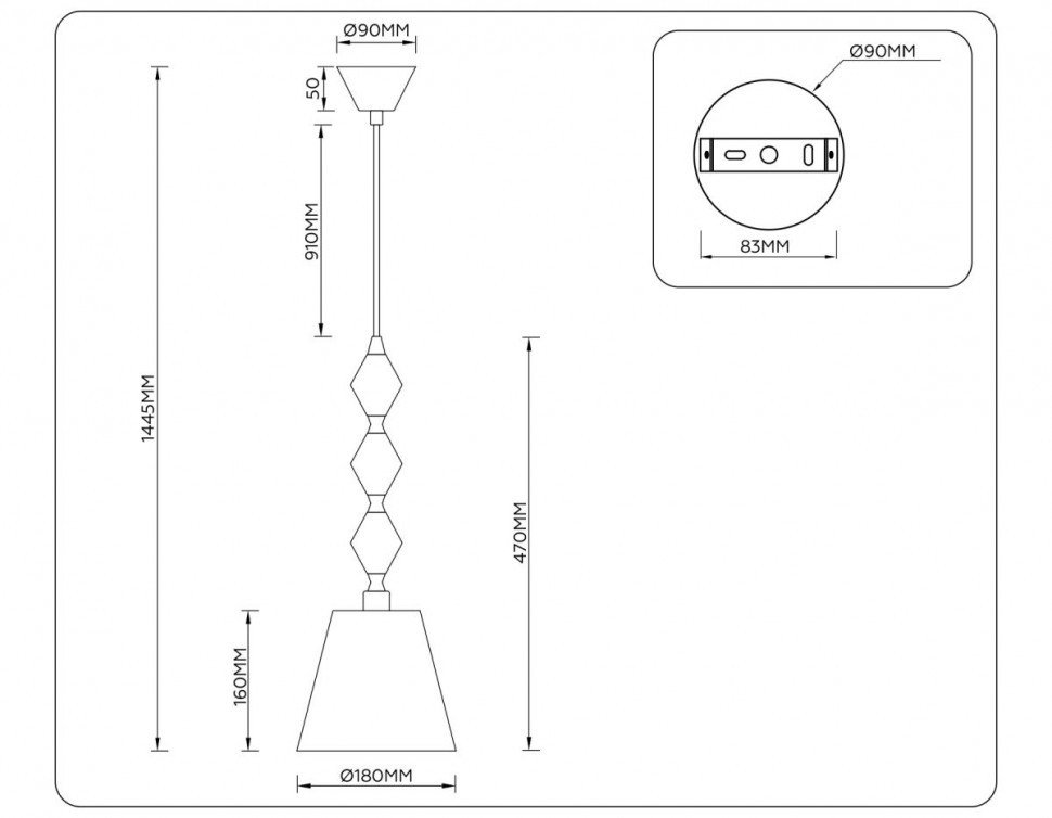 Подвесной светильник Ambrella Light High Light Ceramo Classic LH75405