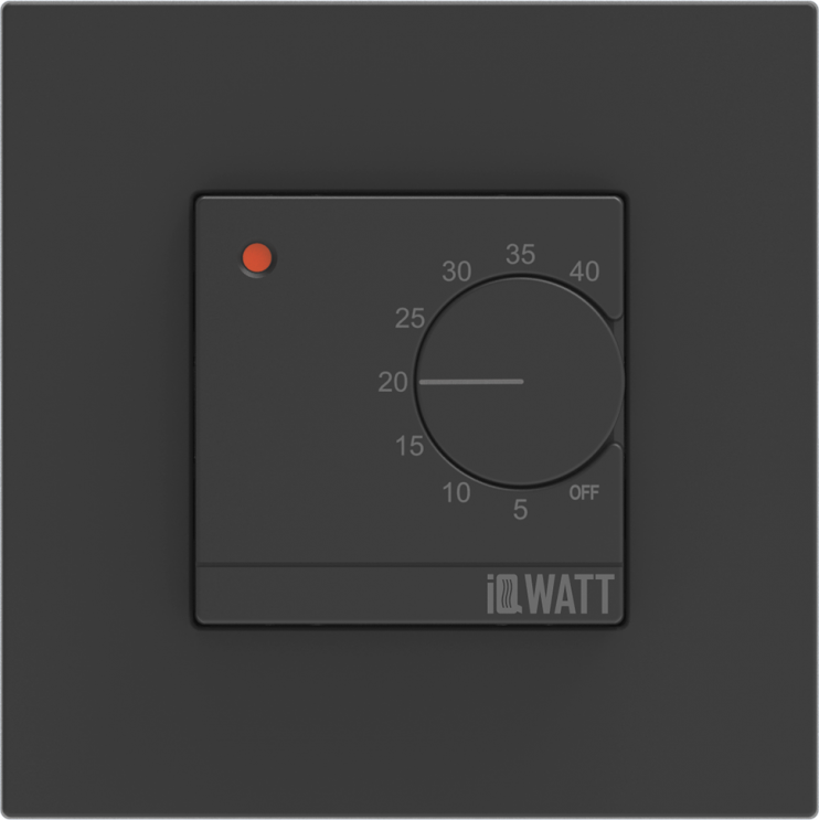 Электронный терморегулятор механическое управление IQ THERMOSTAT D black