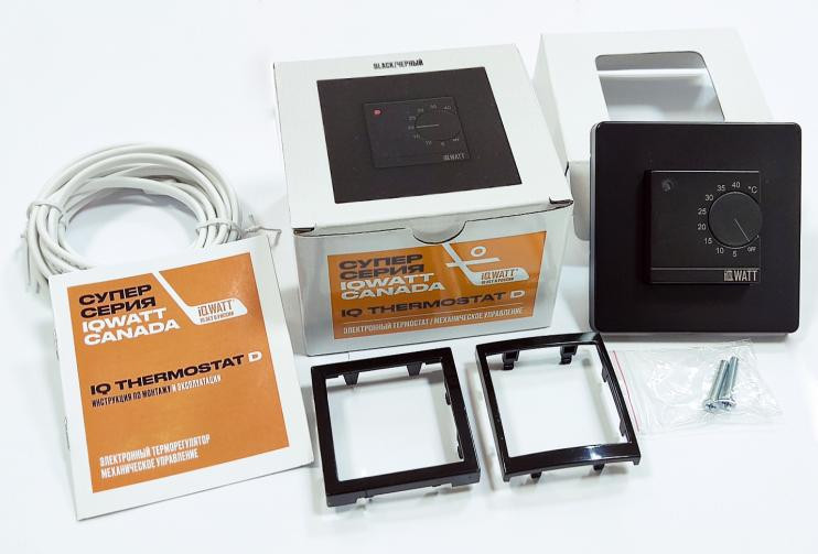 Электронный терморегулятор механическое управление IQ THERMOSTAT D black