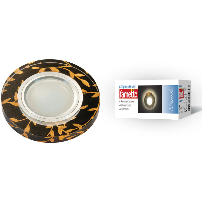 Встраиваемый светильник Fametto Luciole DLS-L204 GU5.3 CHROME/BLACK UL-00000379