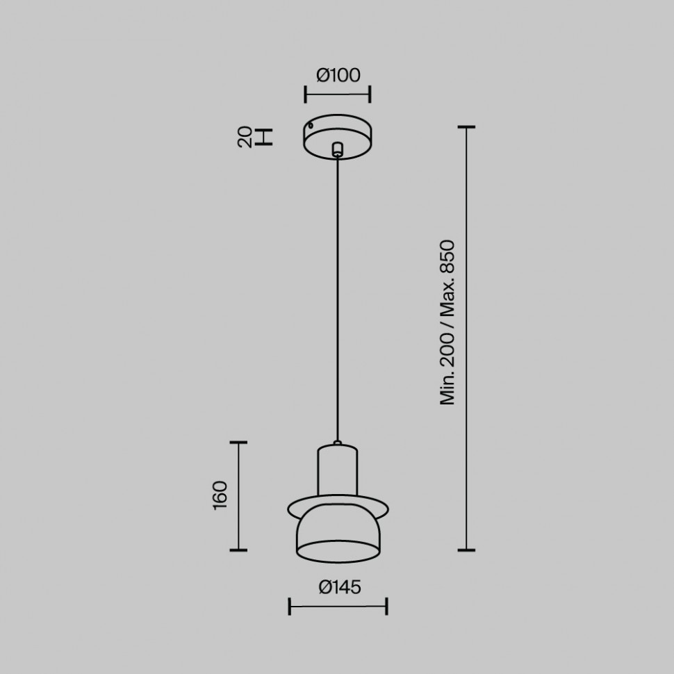 Подвесной светильник Modestyle MS.1411.120 BS