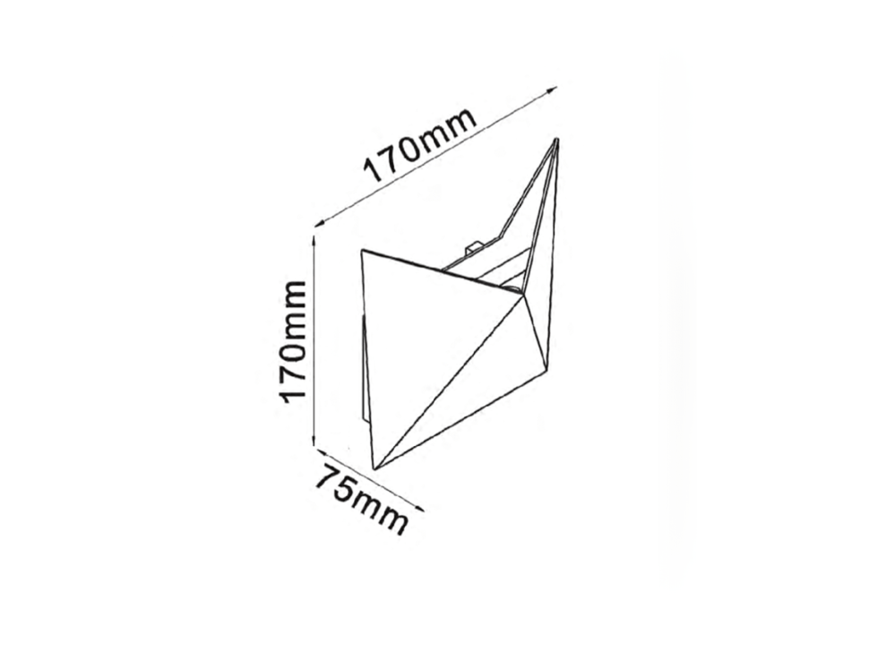  DesignLed Светильник настенный GW TANGO черный, 3000K, GW-A816-7-BL-WW