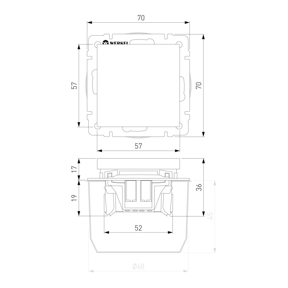 Перекрестный выключатель одноклавишный (белый матовый) W1113061