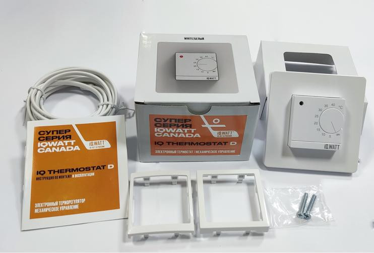 Электронный терморегулятор механическое управление IQ THERMOSTAT D white