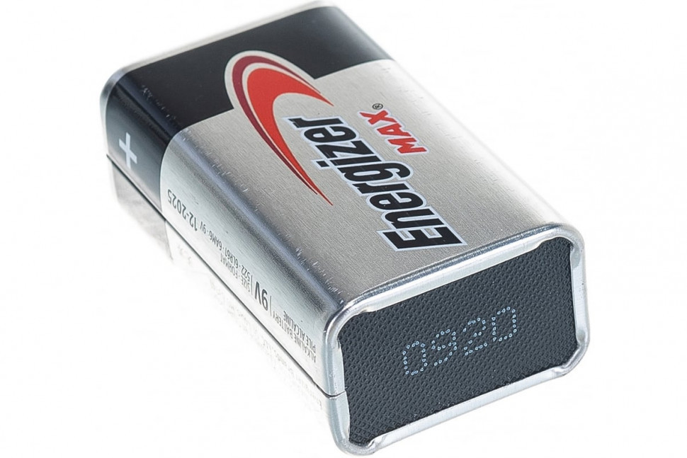 Щелочная батарейка Energizer 6LR61 MAX 9В (Батарейка крона в блистере 1шт)