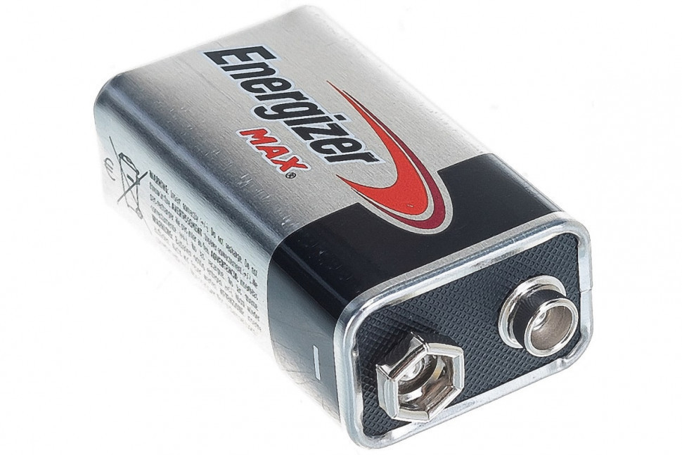 Щелочная батарейка Energizer 6LR61 MAX 9В (Батарейка крона в блистере 1шт)