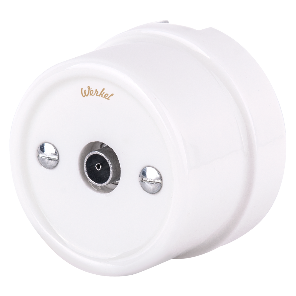 ТВ розетка белая ретро WL18-02-05