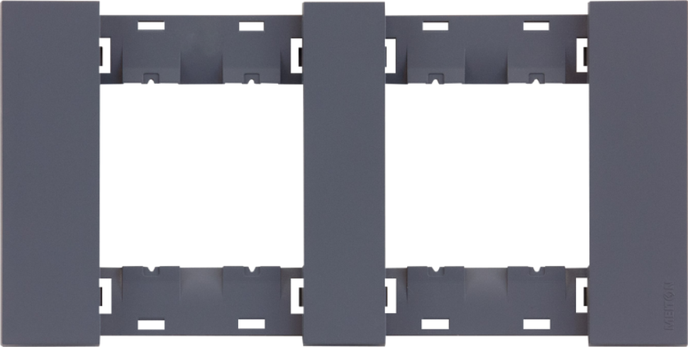 Рамка 2-ая цвет-грифель матовый MEITON AA4802M2AL 