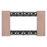 Рамка на 4 модуля с суппортом итальянский стандарт Bticino Living Now медь