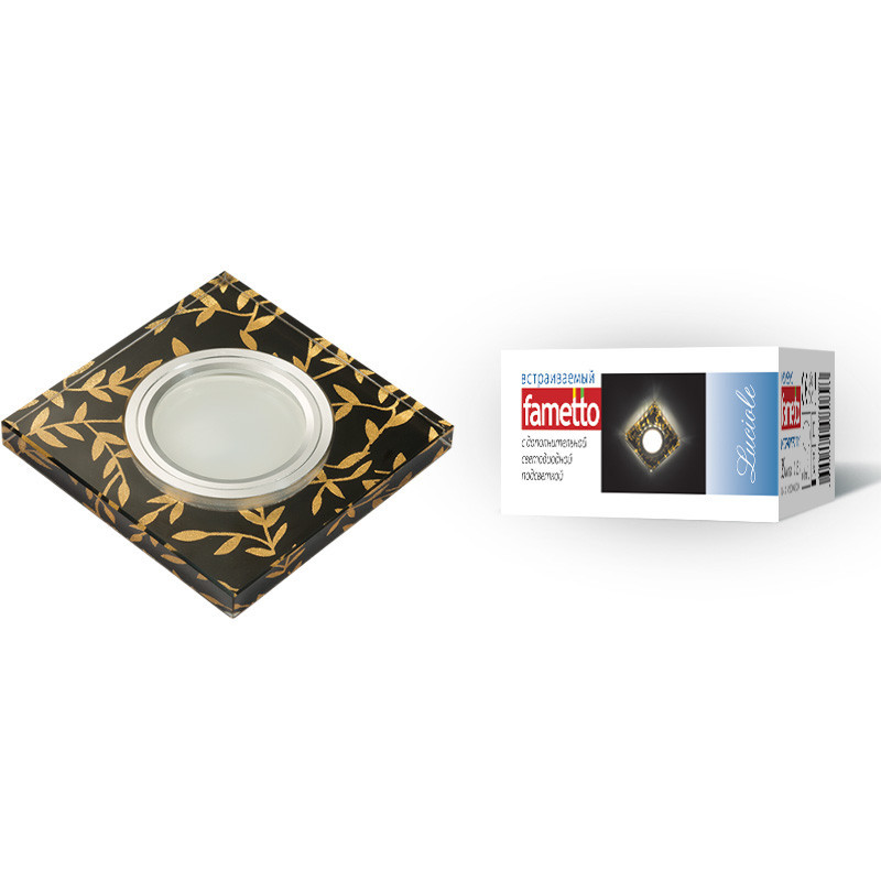 Встраиваемый светильник Fametto Luciole DLS-L205 GU5.3 CHROME/BLACK UL-00000380