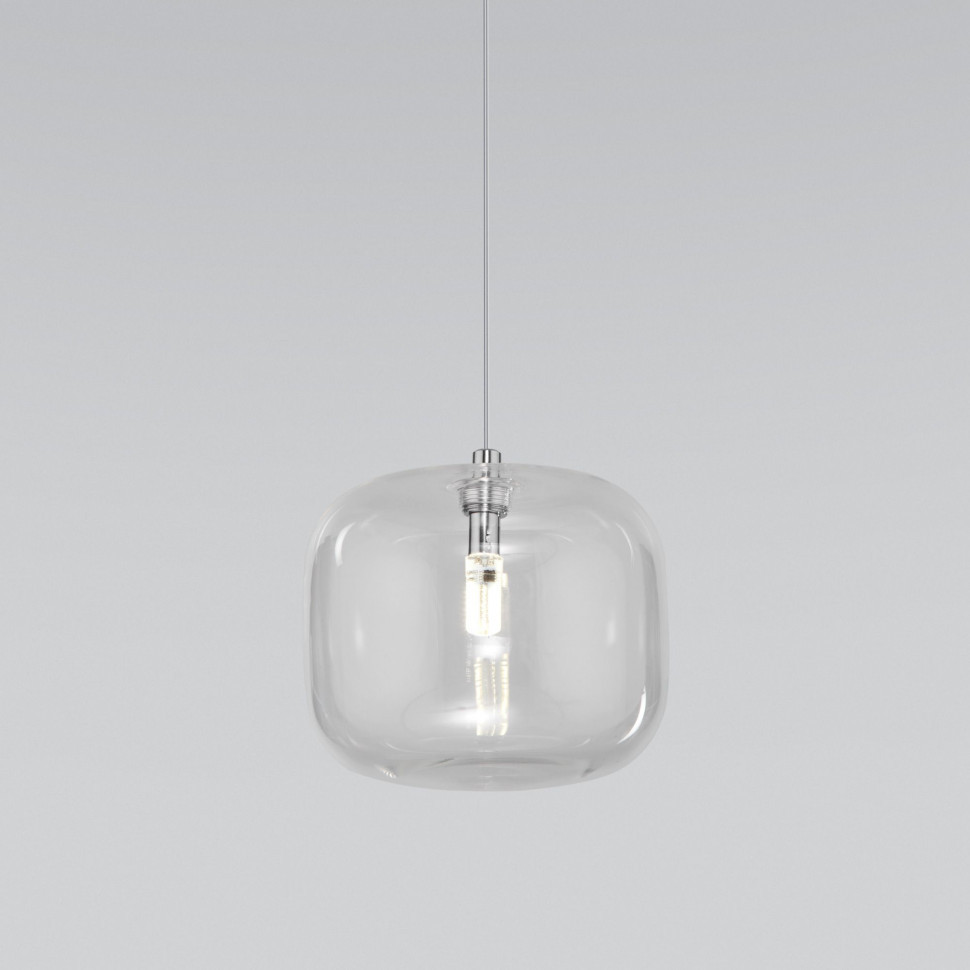 Подвесной светильник со стеклянным плафоном 50129/1 хром