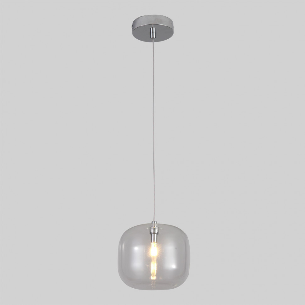 Подвесной светильник со стеклянным плафоном 50129/1 хром