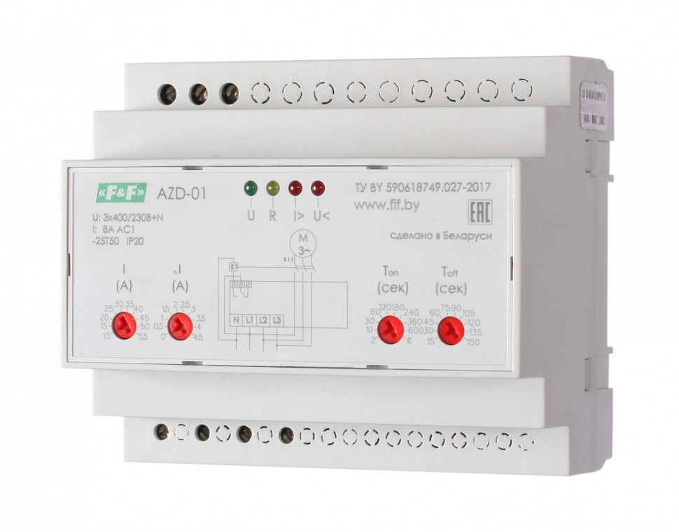 Реле защиты электродвигателей многофункциональный AZD-01