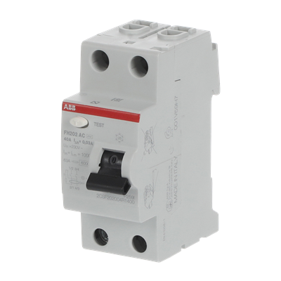Устройство защитного отключения (УЗО) ABB FH202 AC-40/0.03 Тип-AС 2P 40A 30мА 2CSF202004R1400