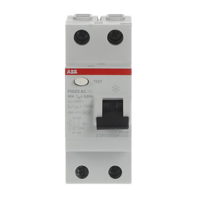 Устройство защитного отключения (УЗО) ABB FH202 AC-40/0.03 Тип-AС 2P 40A 30мА 2CSF202004R1400
