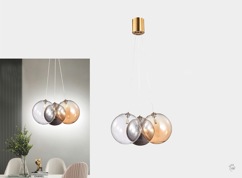 Подвесной светильник iLamp Drop 8110P/3 BR-MLT