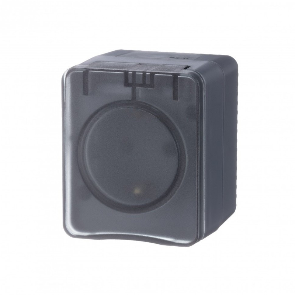 Розетка с заземлением со шторками 16А 250B Systeme Electric AtlasDesign Profi54, антрацит ATN544045