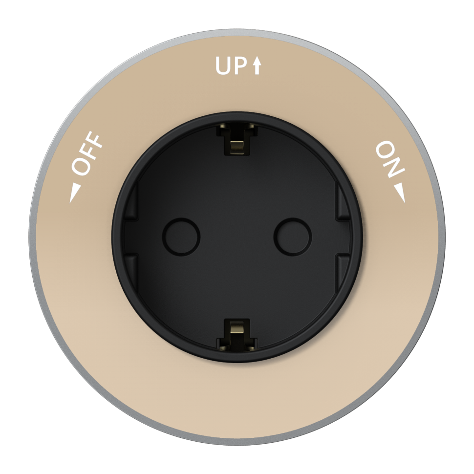 MULTITRACK Розетка 2К+З круглая 16 А/250 В ПЕСОЧНЫЙ