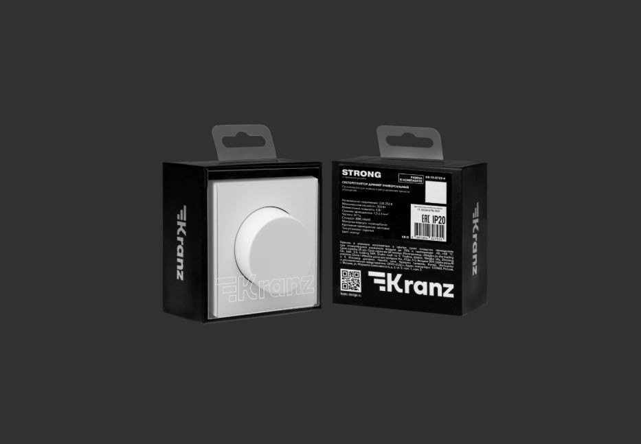 KRANZ Светорегулятор STRONG (диммер) 300Вт с/у жемчуг KR-78-0732-4