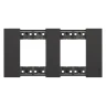 Рамка двойная (2+2 мод) без суппорта немецкий стандарт Bticino Living Now черный