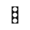 KRANZ SETE Рамка 3-постовая, антрацит KR-79-0753-4