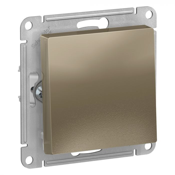 Выключатель одноклавишный Systeme Electric Atlas Design шампань ATN000511